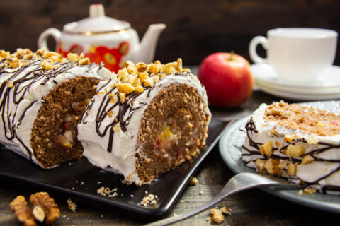 Brazo de gitano de chocolate con frutas: ¡rápido y fácil!