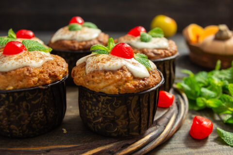 Muffins de calabaza y manzana