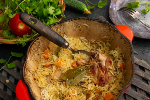 Plov de pollo para 2 personas