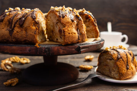 Tarta de manzana jugosa