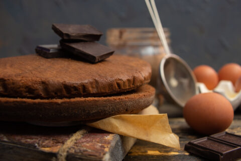 Bizcocho genovés de chocolate