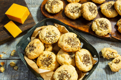 Galletas saladas de requesón y queso